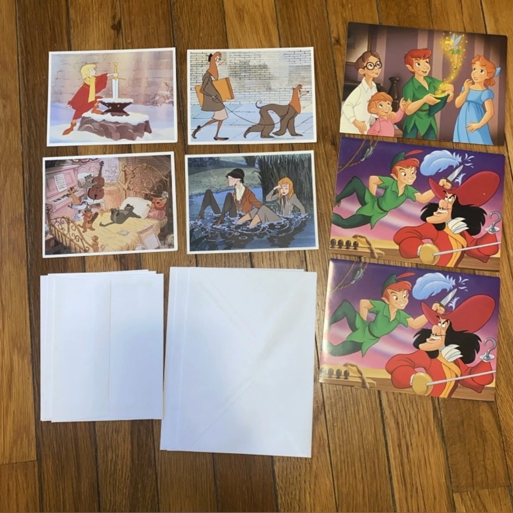 7 Vintage Disney Catalog Peter Pan Aristocats 101 Stone Note Cards Collectables